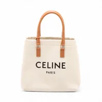 セリーヌ ホリゾンタルカバ キャンバス トートバッグ ベージュ