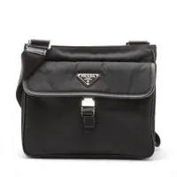 プラダ テスート ナイロン ショルダーバッグ ブラック