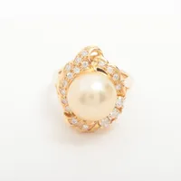 ノンブランド パール ダイヤ K18 約11.0mm