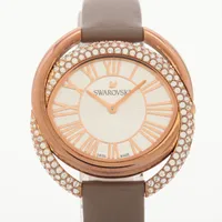 スワロフスキー デュオ SS QZ シルバー文字盤