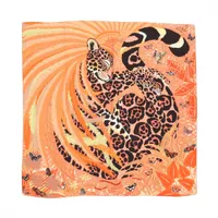 エルメス JAGUAR QUETZAL ジャガーケツァール カレジェアン140 カシミヤ/シルク Hermes Cashmere and Silk GM Shawl “Jaguar Quetzal” by Alice