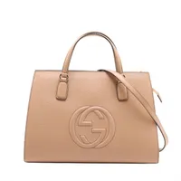 グッチ ソーホー レザー 2WAYハンドバッグ ベージュ