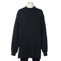 バレンシアガ コットン×ポリウレタン ロングTシャツ 21年 4 ブラック