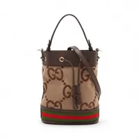 グッチ ジャンボGG オフィディア キャンバス 2WAYショルダーバッグ ブラウン