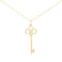 ティファニー クラウンキー ダイヤ 750(YG)