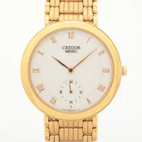 セイコー クレドール YG 手巻き シルバー文字盤