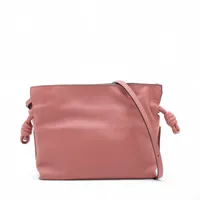 ロエベ フラメンコクラッチ ミニ レザー ショルダーバッグ ピンク