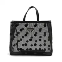 プラダ メッシュ トートバッグ ブラック
