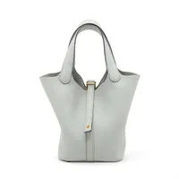 エルメス ピコタンロック18 PM トリヨンクレマンス ブルーペール ゴールド金具