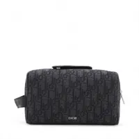 ディオール オブリーク サドル キャンバス セカンドバッグ ブラック