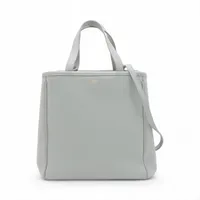 セリーヌ スモール フォールドカバ レザー 2WAYハンドバッグ グレー