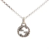 グッチ インターロッキングG アラベスク 925 ピアス(両耳用) シルバー