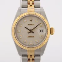 ロレックス レディ デイトジャスト 69173G SS×YG AT シルバー 彫りコンピューター文字盤