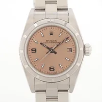 ロレックス オイスターパーペチュアル 76030 SS AT ピンク文字盤