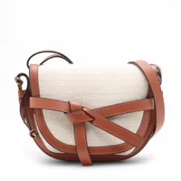 ロエベ リピートアナグラム キャンバス ショルダーバッグ ベージュ