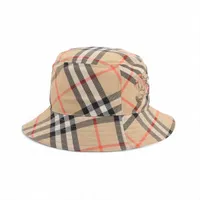 バーバリー ノバチェック ポリエステル バケットハット M ベージュ