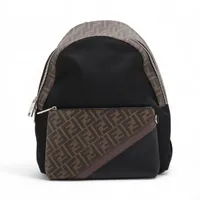 フェンディ ズッカ PVC バックパック/リュック ブラウン