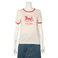 セリーヌ コットン Tシャツ エディ期 M アイボリー