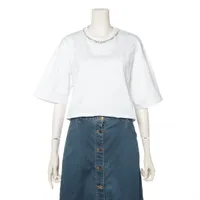 ミュウミュウ コットン Tシャツ 22年 S ホワイト