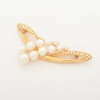 ミキモト プリンセス グレース コレクション パール ダイヤ ブローチ