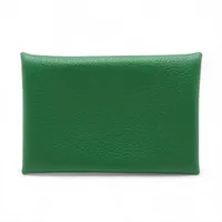 エルメス カルヴィ ヴォーエプソン グリーン シルバー金具