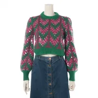 グッチ モヘヤ ニット XS グリーン