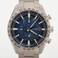 シチズン アテッサ エコドライブ H800-T026753 TI ソーラー ブルー文字盤