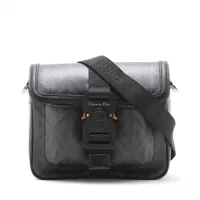 ディオール CDダイヤモンド ヒット ザ ロード PVC ショルダーバッグ ブラック