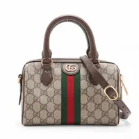 グッチ GGスプリーム PVC 2WAYハンドバッグ ベージュ