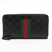 グッチ グッチシマ 408831 レザー ラウンドジップウォレット ブラック