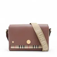 バーバリー ノバチェック ハンプシャー キャンバス×レザー ショルダー