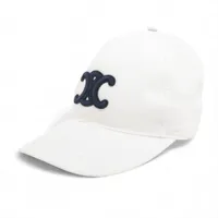 セリーヌ トリオンフ 2AUT6969P コットン キャップ S ホワイト