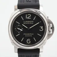 パネライ ルミノール 8デイズ PAM00510 SS×ラバー 手巻き ブラック文字盤