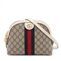 グッチ GGスプリーム オフィディア PVC ショルダーバッグ ベージュ