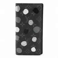 【未使用に近い】ルイヴィトン×草間彌生 モノグラムエクリプス ブラザ 長財布 黒 LOUIS VUITTON - 【未使用に近い】ルイヴィトン×草間彌生 モノグラム