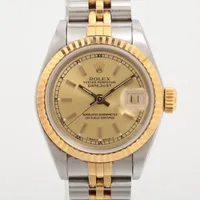 ロレックス レディ デイトジャスト 69173 SS×YG AT シャンパン文字盤
