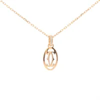 カルティエ ロゴドゥーブルC ダイヤ 750(PG)