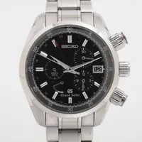 グランドセイコー スプリングドライブ クロノグラフ パワーリザーブ SBGC003 SS AT ブラック文字盤