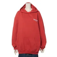 バレンシアガ キャンペーンロゴ コットン パーカー 18年 S レッド