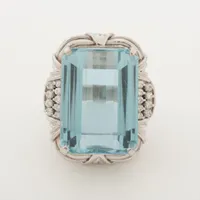 ノンブランド ブルートパーズ ダイヤ Pt900