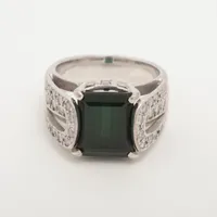 ノンブランド トルマリン ダイヤ K18WG