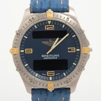 ブライトリング エアロスペース F56062 Ti×革 QZ デジタル文字盤