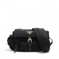 プラダ テスート ナイロン ショルダーバッグ ブラック