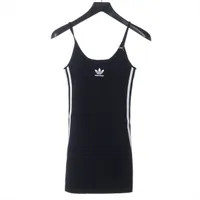 バレンシアガ×アディダス レーヨン×ナイロン ノースリーブワンピース 22年 34 ブラック×ホワイト