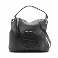 グッチ ソーホー レザー 2WAYショルダーバッグ ブラック
