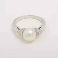 ミキモト パール ダイヤ Pt950 約8.0mm