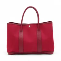 エルメス ガーデンパーティ36 PM ヴェルソ トワルオフィシエ ルージュアンペリアル シルバー金具