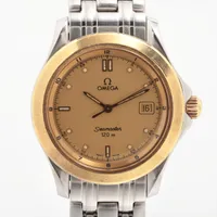 オメガ シーマスター 2411.10 SS×YG QZ シャンパン文字盤