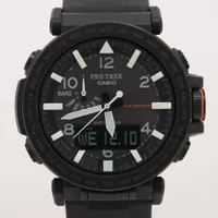 カシオ プロトレック SS×ラバー ソーラー ブラック文字盤