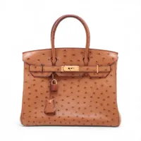 エルメス バーキン30 ルトゥルネ オーストリッチ チェスナッツ ゴールド金具